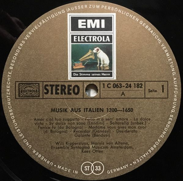 His Master's Voice 1C 063-24 182 - Syntagma Musicum, Kees Otten - Image 3