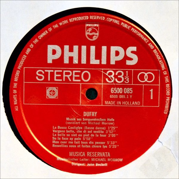 Philips 6500 085 - Guillaume Dufay, Musica Reservata - Musik Am - Image 3