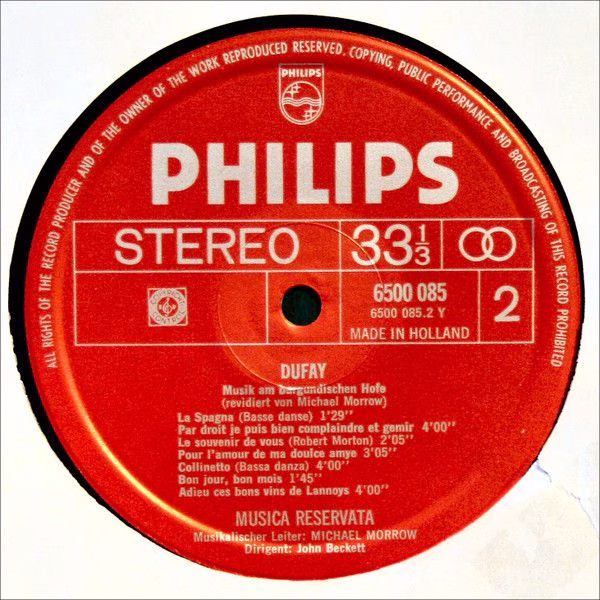 Philips 6500 085 - Guillaume Dufay, Musica Reservata - Musik Am - Image 4