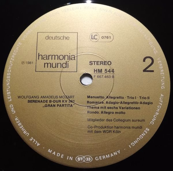 Deutsche Harmonia Mundi HM 544 - Wolfgang Amadeus Mozart, Colleg - Image 5