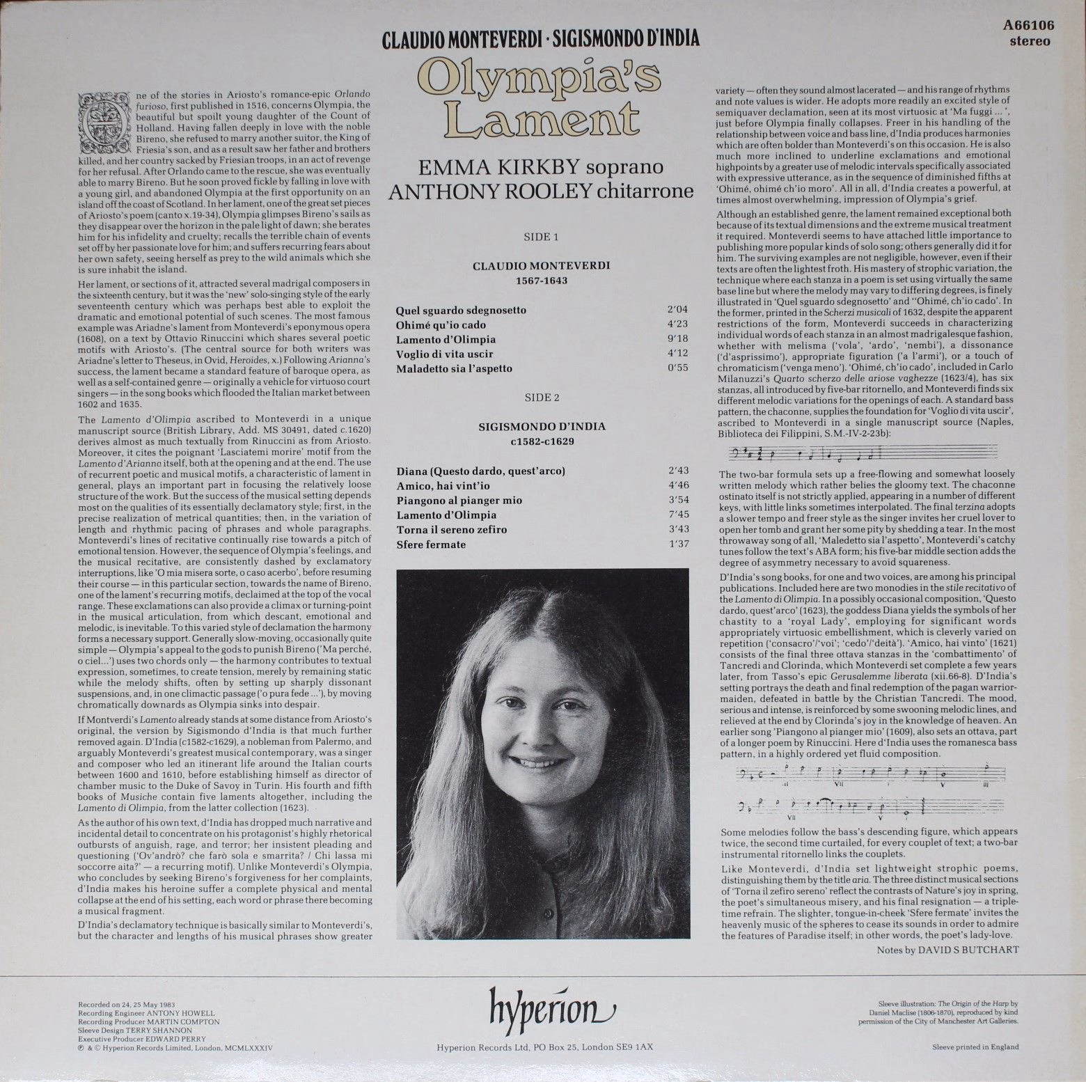hyperion A66106 - Emma Kirkby, Anthony Rooley, Claudio Monteverd - Image 2