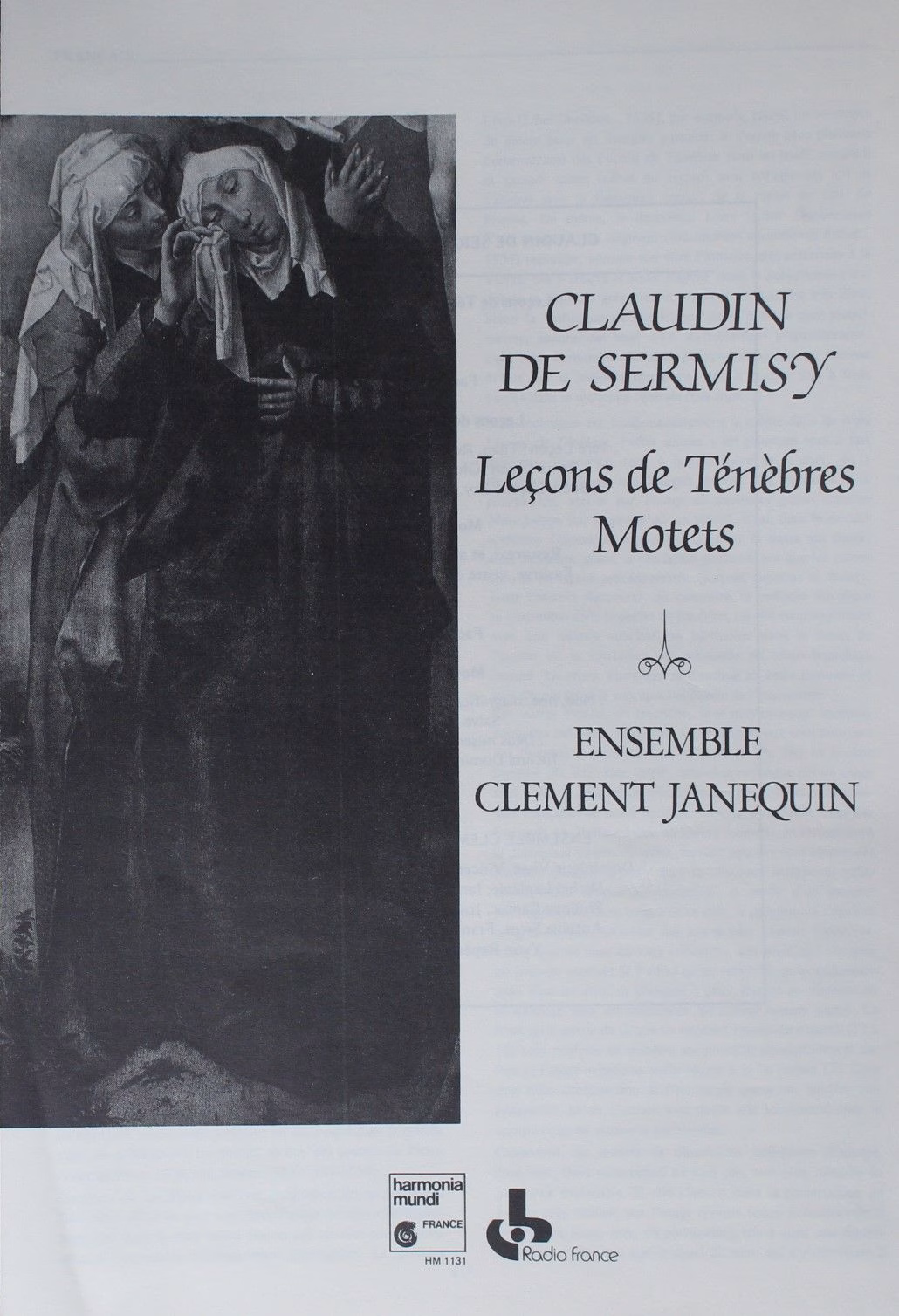 Harmonia Mundi HM 1131 - Claudin de Sermisy, Ensemble Clément Ja - Image 3
