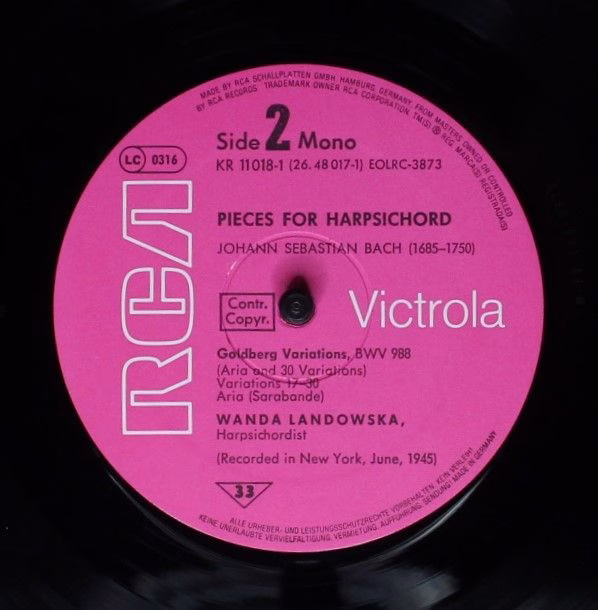 RCA Victrola KR 11018/1-2 - Johann Sebastian Bach, Wanda Landows - Image 6