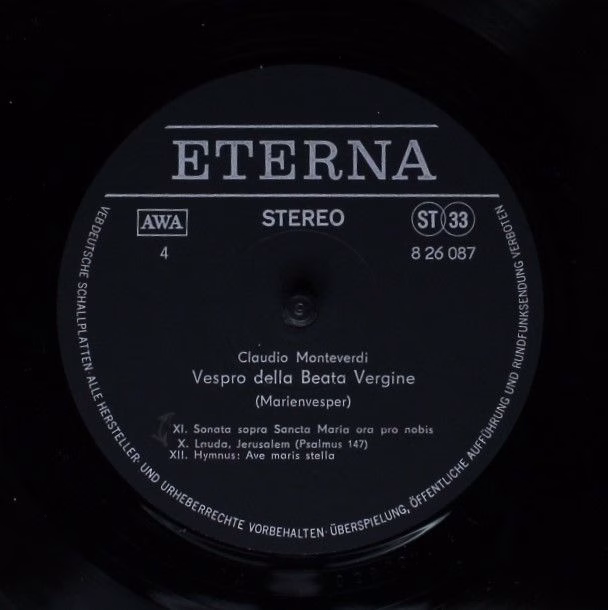 Eterna 8 26 086-087 - Claudio Monteverdi, Solistenvereinigung de - Image 8