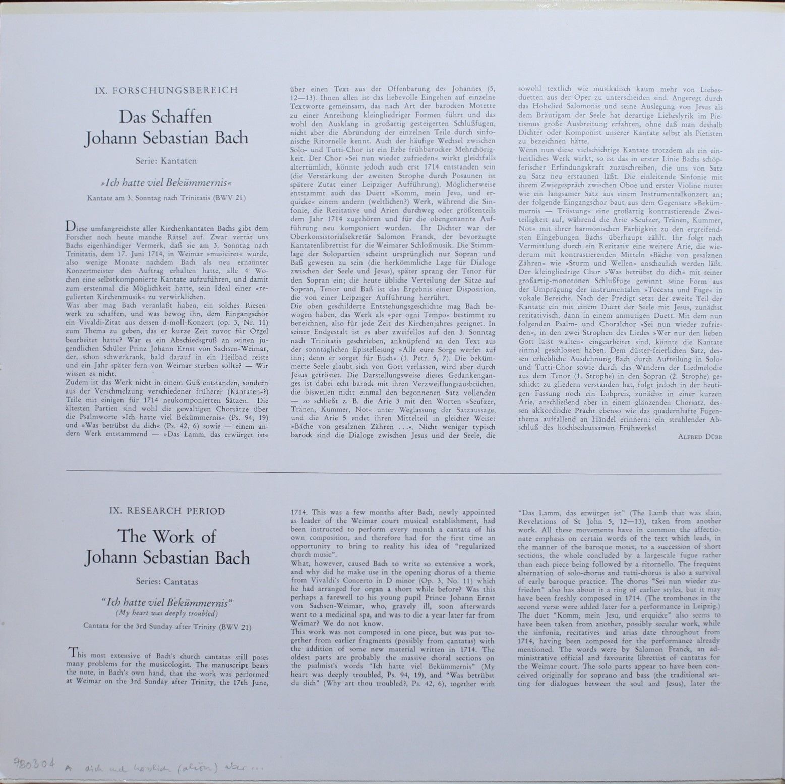 Archiv Produktion 2533 049 - Johann Sebastian Bach, Edith Mathis - Image 4