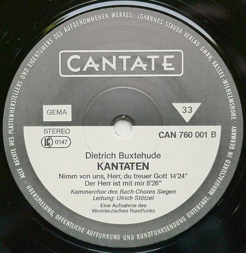 Cantate CAN 760 001 - Dieterich Buxtehude, Bach-Chor Siegen, Ulr - Image 4