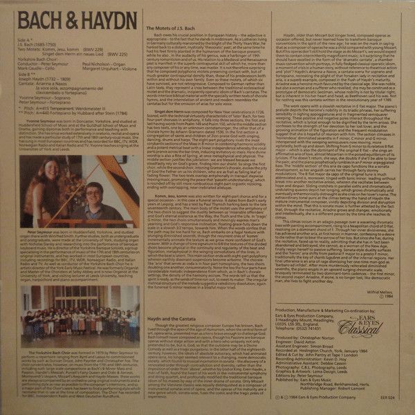 Ears & Eyes Classical EER 024 - Johann Sebastian Bach, Joseph Ha - Image 2