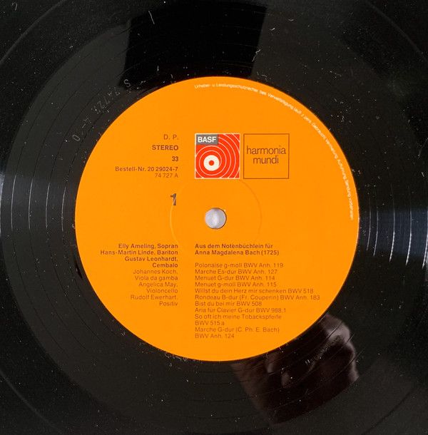 Harmonia Mundi 20 29024-7 - Elly Ameling, Hans-Martin Linde, Gus - Image 3