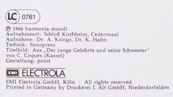 EMI Electrola 1C 065-99 719 - Elly Ameling, Gustav Leonhardt, Ha - Image 6