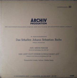 Archiv Produktion 13 008 - Johann Sebastian Bach, Thomanerchor,