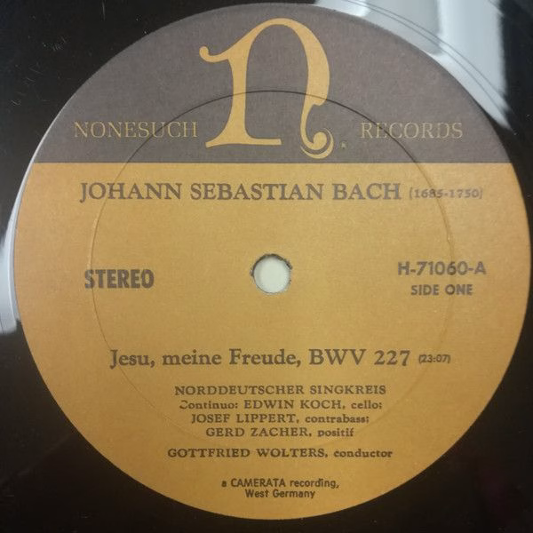 Nonesuch Records H-71060 - Johann Sebastian Bach, Norddeutscher - Image 3