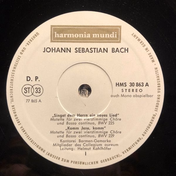 Harmonia Mundi HMS 30862/63 - Johann Sebastian Bach, Kantorei Ba - Image 6