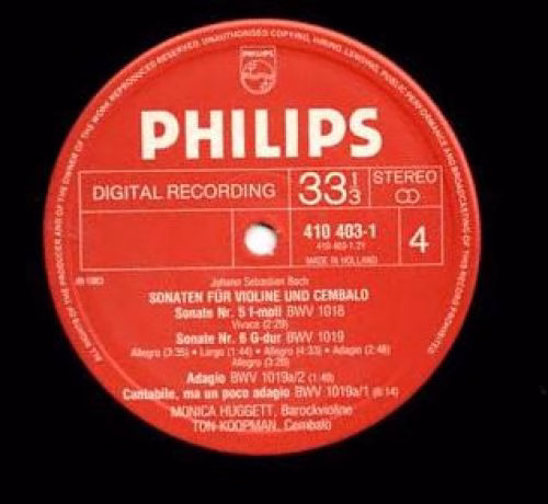Philips 410 401-1 - Johann Sebastian Bach, Monica Huggett, Ton K - Image 6
