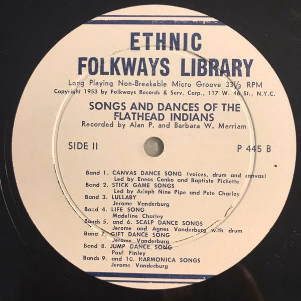 Folkways Records P 445 - Flathead - Songs And Dances Of The Flat - Image 3