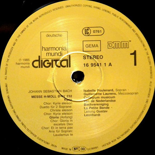 Deutsche Harmonia Mundi 1C 157 16 9541 3 - Johann Sebastian Bach - Image 8