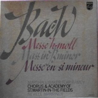 Philips 6769 002 - Johann Sebastian Bach, Margaret Marshall, Jan