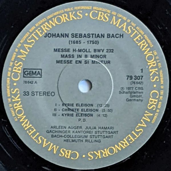 CBS Masterworks 79307 - Johann Sebastian Bach, Bachcollegium Stu - Image 5