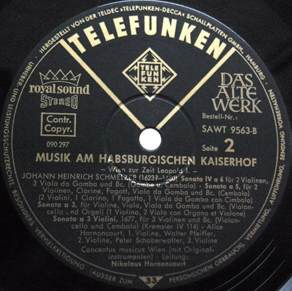 Telefunken SAWT 9563/64-B - Concentus Musicus Wien, Nikolaus Har - Image 8