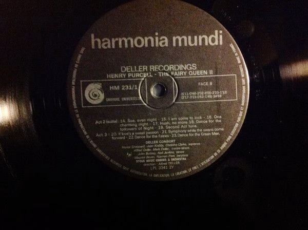 Harmonia Mundi HMD-231 - Deller Consort, Henry Purcell - The Fai - Image 12