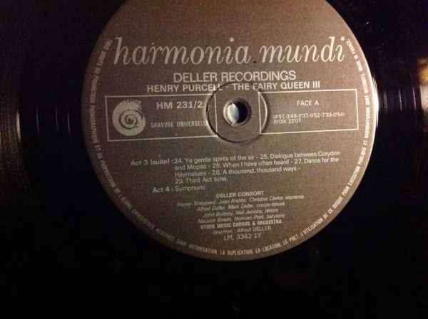 Harmonia Mundi HMD-231 - Deller Consort, Henry Purcell - The Fai - Image 13
