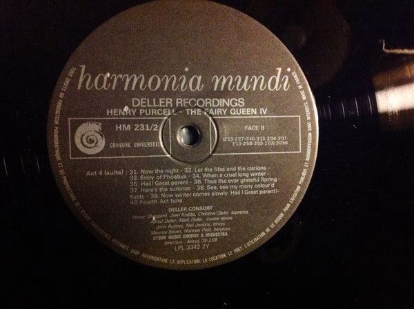Harmonia Mundi HMD-231 - Deller Consort, Henry Purcell - The Fai - Image 14