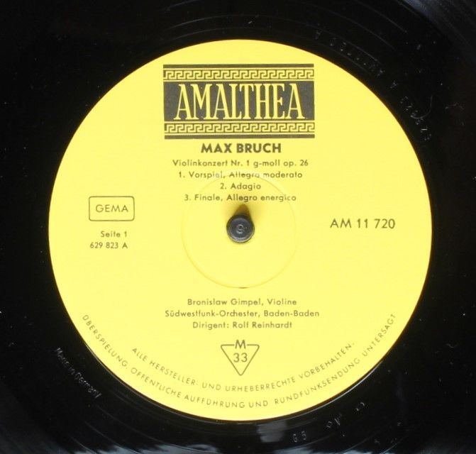 Amalthea (3) AM 11 720 - Max Bruch, Niccolò Paganini, Bronislaw - Image 3