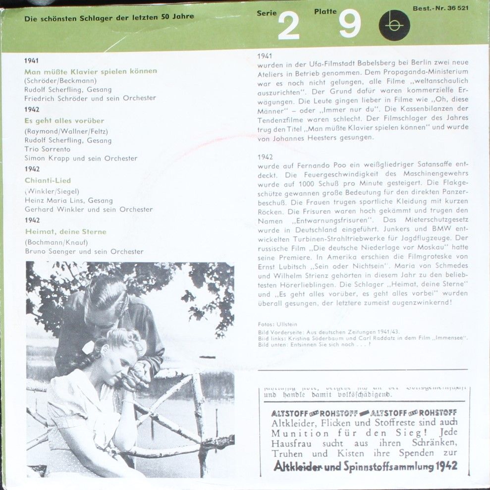 Bertelsmann Schallplattenring 36 521 - Various - Die Schönsten S - Image 2