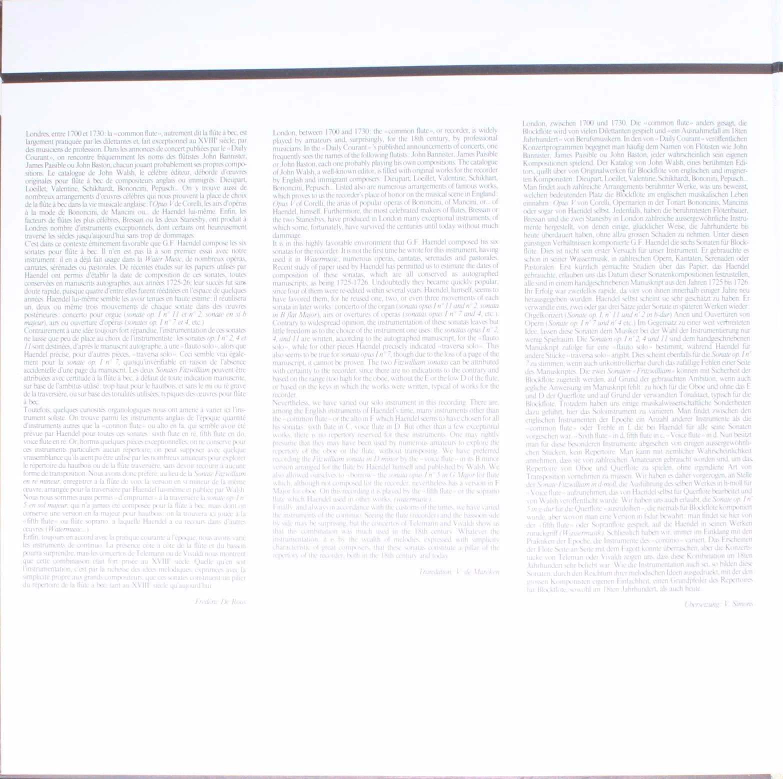 Ricercar RIC031 - Georg Friedrich Händel, Frédéric de Roos, Rice - Image 2