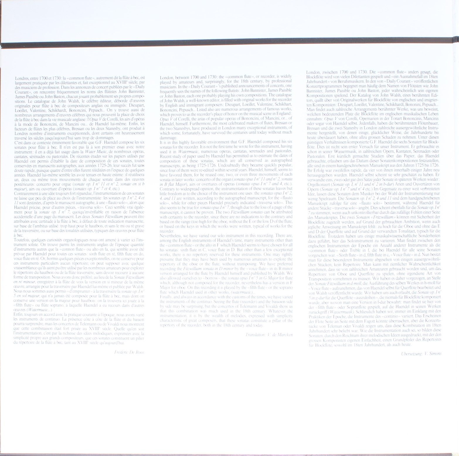 Ricercar RIC031 - Georg Friedrich Händel, Frédéric de Roos, Rice - Image 2