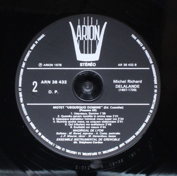 ARION ARN 38432 - Michel Richard Delalande, Le Madrigal De Lyon, - Image 5