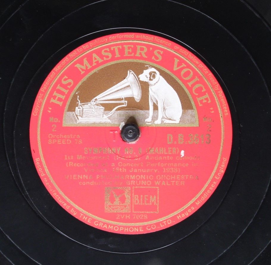 His Master's Voice D.B.3613 - Gustav Mahler, Wiener Philharmonik - Image 4