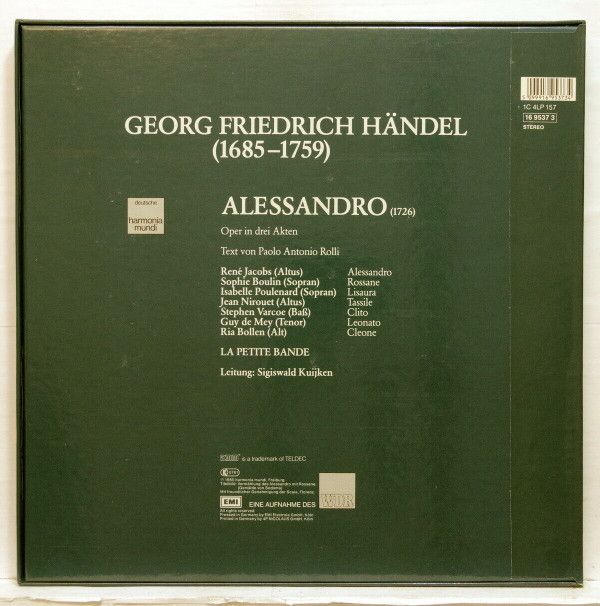 Deutsche Harmonia Mundi 1C 157 16 9537 3 - Georg Friedrich Hände - Image 2