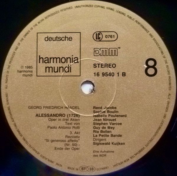 Deutsche Harmonia Mundi 1C 157 16 9537 3 - Georg Friedrich Hände - Image 10