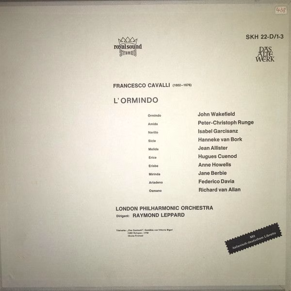 DECCA SKH 22-D/1-3 - Francesco Cavalli, London Philharmonic Orch - Image 2