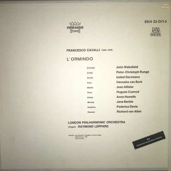 DECCA SKH 22-D/1-3 - Francesco Cavalli, London Philharmonic Orch - Image 2