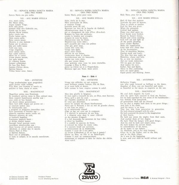 Erato 750292 - Claudio Monteverdi, Ensemble Vocal De Lausanne, L - Image 9