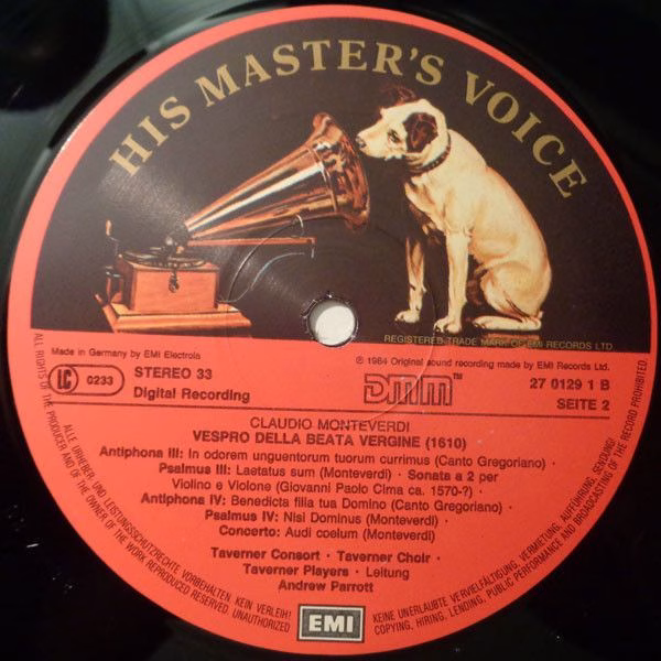 His Master's Voice Digital 27 0129 3 - Claudio Monteverdi, Taver - Image 4