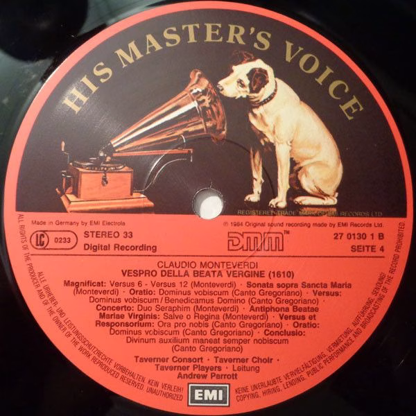 His Master's Voice Digital 27 0129 3 - Claudio Monteverdi, Taver - Image 6
