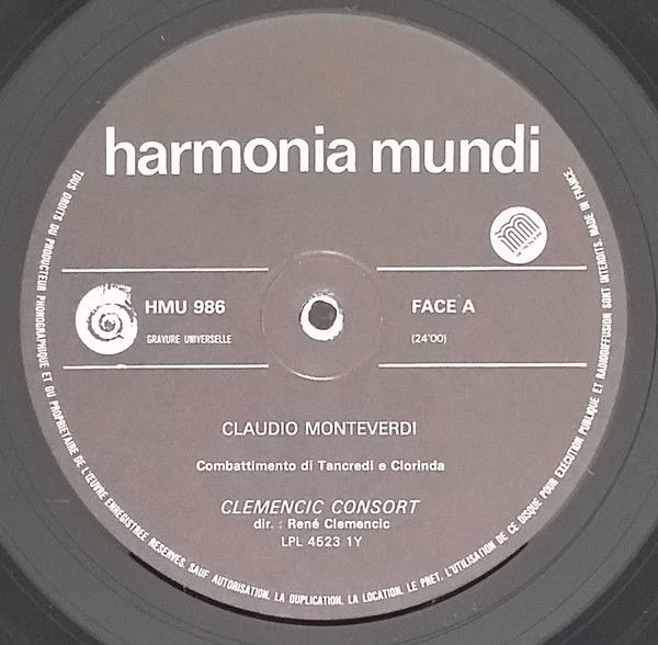 Harmonia Mundi HMU 986 - Claudio Monteverdi, Clemencic Consort - - Image 5