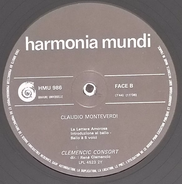 Harmonia Mundi HMU 986 - Claudio Monteverdi, Clemencic Consort - - Image 6