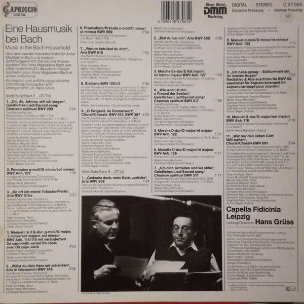 Capriccio C 27 065 - Johann Sebastian Bach, Gisela Burkhardt, Wa - Image 2
