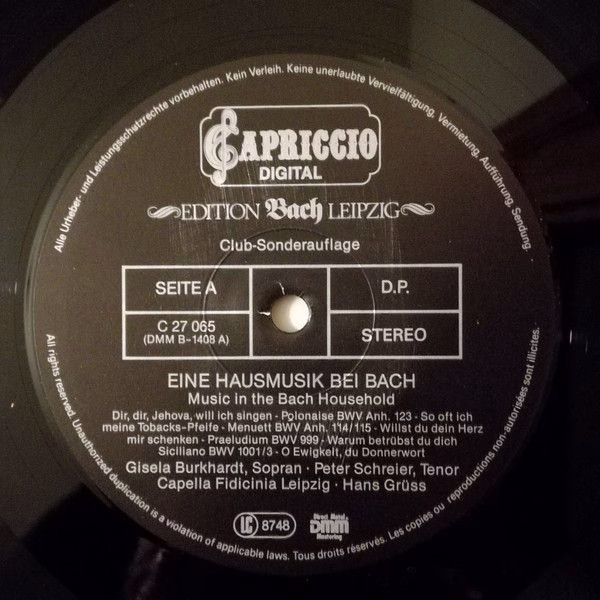 Capriccio C 27 065 - Johann Sebastian Bach, Gisela Burkhardt, Wa - Image 6
