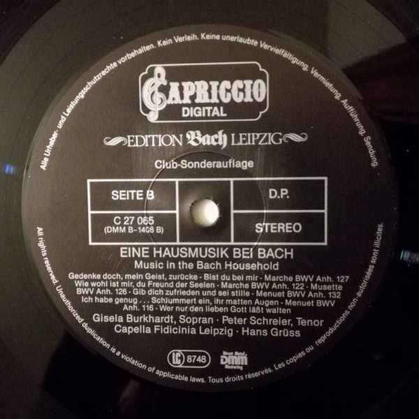 Capriccio C 27 065 - Johann Sebastian Bach, Gisela Burkhardt, Wa - Image 7