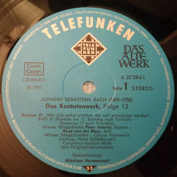 Telefunken 6.35284 - Johann Sebastian Bach - Das Kantatenwerk (C - Image 3