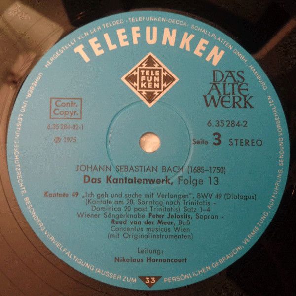 Telefunken 6.35284 - Johann Sebastian Bach - Das Kantatenwerk (C - Image 5