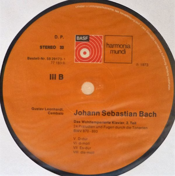 BASF 59 29173-1 - Johann Sebastian Bach, Gustav Leonhardt - Das - Image 9