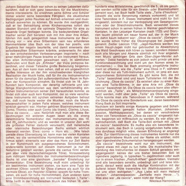 Telefunken TST 77 957 - Nikolaus Harnoncourt, Johann Sebastian B - Image 2