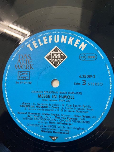 Telefunken SKH 20/1-3 - Johann Sebastian Bach - Messe In H-Moll - Image 31
