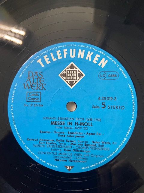 Telefunken SKH 20/1-3 - Johann Sebastian Bach - Messe In H-Moll - Image 33