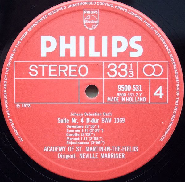 Philips 6769 012 - Johann Sebastian Bach, Sir Neville Marriner, - Image 6
